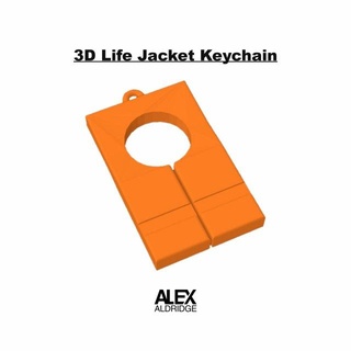 life jacket keychain 3d print model 3d print model - Mito3D