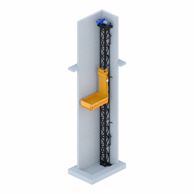 ascenseur base 3d modèle in machines 3dexport industriel construction grue chargeur hydraulique mécanique robot élever ciseaux chariot élévateur fourchette cueilleur machine 3D print model - Mito3D