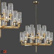 light 13 3d modello in soffitto luci 3dexport lampadario bicchiere oro 3d print model - Mito3D