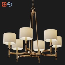 light 15 lampadario nero bicchiere oro arredamento luce illuminazione 3d print model - Mito3D