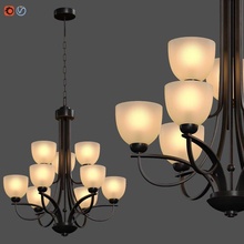 light-22 3d model in ceiling lights 3dexport chandelier glass gold metal black light lighting 3d print model - Mito3D