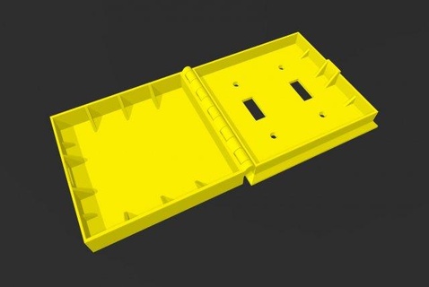 Licht Schalter Startseite Mantel Teller Box doppelt bewachen Beleuchtung 3d print model - Mito3D