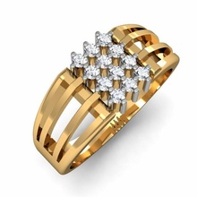 lumière poids Dames bague 025 bijou bijoux or argent imprimable diamant engagement mariage gemme cnc femmes Dame l'amour platine Valentin 3d print model - Mito3D