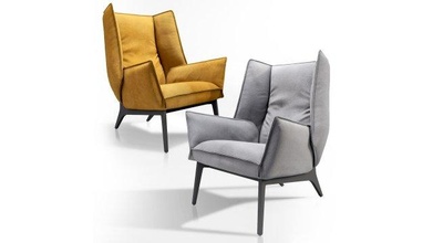 ligne roset toa armchair 2 color options grey mustard optionsgrey rmi bouhaniche informal chic country residence business lounge 3d print model - Mito3D