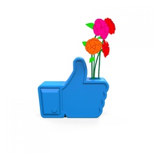 vazo gibi ev mobilya facebook kalem tutucu dekor çiçek pot porselen sosyal logo simge ofis twitter 3d print model - Mito3D
