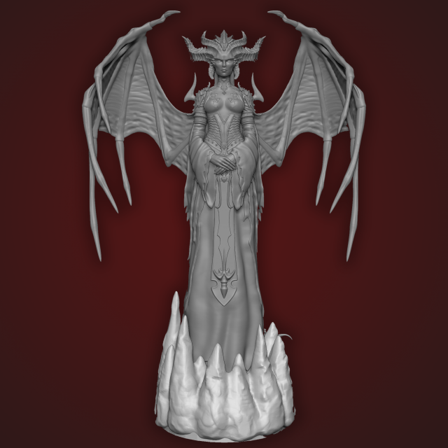 Lilith diablo iv figure figurines patron Tempête Neige activision iii diable fille haine mefisto succube 3D print model - Mito3D