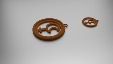 lilith pendant 3d print model in pendants 3dexport jewelry fashion astrology universe galaxy 3d print model - Mito3D