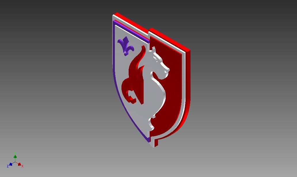 lille 3d logo badge football france league europe 3D print model - Mito3D