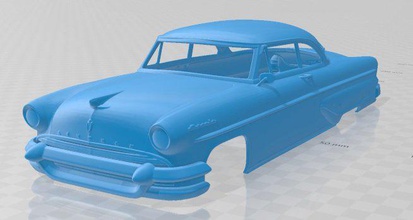 lincoln capri hardtop coupé 1955 stampabile corpo macchina fessura scalextric tamiya rc miniz passatempo micro 3d print model - Mito3D
