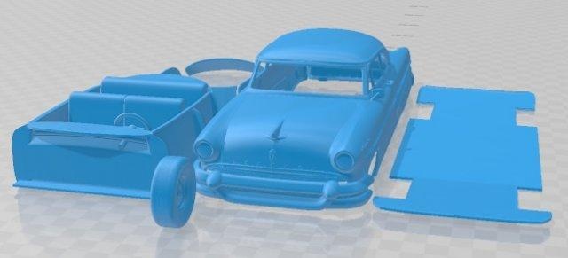 lincoln capri hardtop coupé 1955 stampabile macchina settore automobilistico fessura scalextric tamiya rc miniz passatempo micro 3d print model - Mito3D