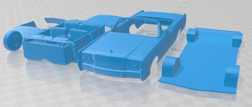lincoln continental convertible 1968 printable car slot scalextric tamiya rc miniz hobby micro 3d print model - Mito3D