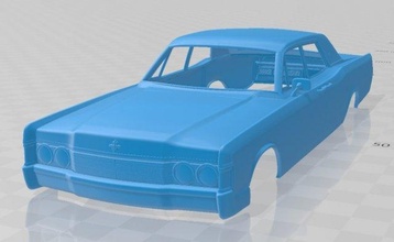 Lincoln continental sedán 1968 imprimible cuerpo coche vehiculo espacio scalextric Tamiya rc miniz pasatiempo micro 3d print model - Mito3D