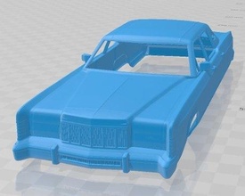 lincoln continental sedan 1975 imprimível corpo carro 3d impressão modelo in automotivo 3dexport fenda escalextrico tamiya rc miniz passatempo micro 3d print model - Mito3D