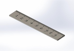Linie Herrscher zeichenschiene ine 3d print model - Mito3D