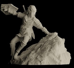 ligação açao figura lenda of zelda estátua 3d impressão modelo in homem 3dexport the legend print prints printing printable printed 3d print model - Mito3D