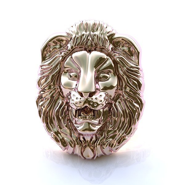 lion golden jewelry liongold pendant pendants precious 3D print model - Mito3D