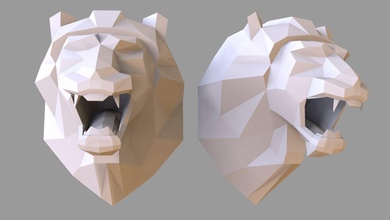 leão 3d impressão modelo in animais 3dexport cabeça decoração rostos 3dprint 3d print model - Mito3D