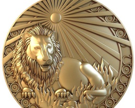 lion signe pendentif zodiaque 3d print model - Mito3D