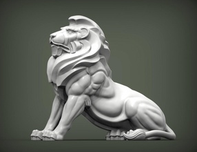 aslan 3d baskı yazdır model in heykel 3dexport doğa memeli hayvan heykelcik hatıra stilize şekil vermek sanat heykeller basılı kedi hayvanat bahçesi vahşi 3d print model - Mito3D