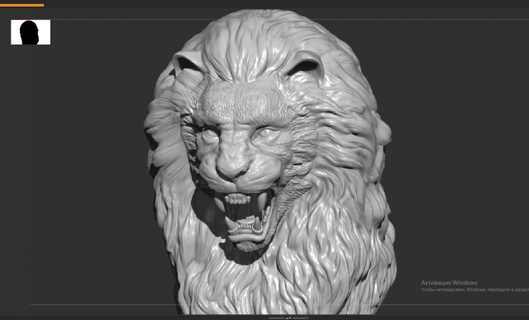 lion sculpture sculpt realistic 3dprinting 3dprint zbrush animal digital modeling monster zoo leo panther 3dmodel head statue 3d print model - Mito3D