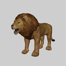 lion free lioness leo panthera animal cat hercules predator 3d print model - Mito3D