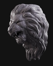 lion tête 2 3d impression modèle in animaux 3dexport sculpture statue statuette chat mammifère animal 3d print model - Mito3D