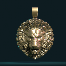 Lion tête pendentif bijoux décor imprimable animal prédateur 3d print model - Mito3D