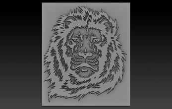 lion head relief 3d print model in 3dexport reliefs reliefmodel lionhead animal 3dprint 3dprinted 3dprinting 3d print model - Mito3D