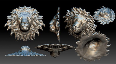 lion head 3d print model in animals 3dexport animal 3dprintable jewelry stl highresolution 3d print model - Mito3D