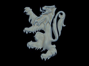 lion heraldry element jewelry jewellery 3d print model - Mito3D