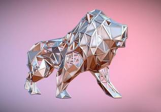 lion lattice free 3d print model in sculpture 3dexport animal decor edge fauna games toys 3d print model - Mito3D