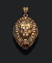 lion pendant jewellery gold silver jewel zbrush mesh male necklace tiger jewelry necklaces diamond printable men cad panthere pantere puma bengal 3d print model - Mito3D