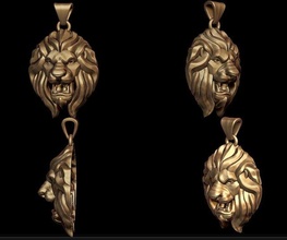 lion pendant lioness puma cheetah africa wild tiger cat animal predator king pantera pantere jewelry silver bengal shave ring fur 3d print model - Mito3D