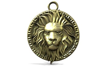 lion pendant digital file jewelry 3d model stl 3d print model - Mito3D