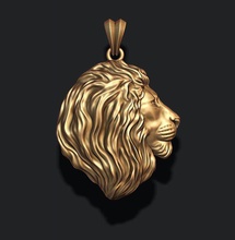 lion pendant jewellery gold silver jewel nature zbrush mesh necklace tiger jewelry enamel angry roaring lioness africa wild animal closed 3d print model - Mito3D