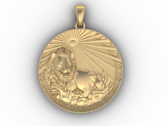 Löwen-Anhänger Horoskop Juwel Schmuck leo lion Halskette Anhänger - bedruckbar ist Skorpion sculpt die Bildhauerei Skulptur sign Jungfrau Frau Frauen zbrush zodiac 3D print model - Mito3D