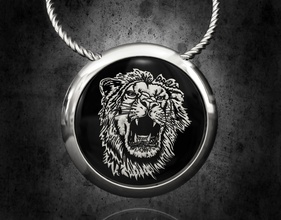lion pendentif hommes 3d imprimable bijoux de pendentifs d'argent or la mode stl élégant animal 3d print model - Mito3D