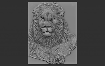 lion relief 3d print model in 3dexport reliefs reliefmodel animal 3dprint 3dprinting 3dprinted 3dprinter 3d print model - Mito3D