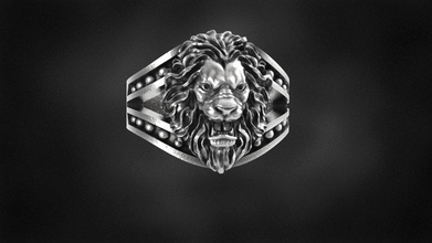 leão anel puma áfrica selvagem tigre predador o rei panthere pantera pantere jóias de prata bengala barbear amur leoa cat animais panthera 3d print model - Mito3D