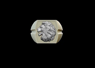 león anillo 3d impresión modelo in anillos 3dexport puma áfrica salvaje tigre depredador rey pantera pantere joyería joya plata bengala afeitado leona gato animal panthera pelaje lujo 3d print model - Mito3D