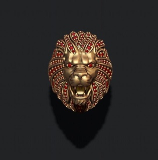 lion ring gems 3d print model pendants diamond gem iced crown corona korona pendant angry roaring hiphop hip hop ice stone gemstone animal character briliant jewelry 3d print model - Mito3D