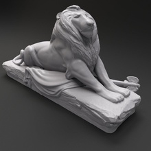 escultura de leão 3d imprimíveis modelo imprimir estereolitografia -stl printable estátua figurine figurinhas a arte esculturas 3d print model - Mito3D