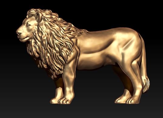 estátua de leão sculp zbrush animais lionstatue natureza besta predadores alta poli obj stl escultura esculpido 3D print model - Mito3D