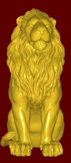 lion statue animals 3d print model - Mito3D
