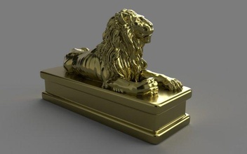 leão estatueta escultura participar animal estátua pedestal realista predador 3dprinter 3d print model - Mito3D