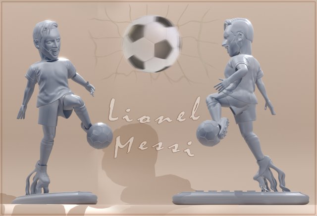 lionel 3d impresión modelo in hombre 3dexport messi jugador deporte deportista futbol 3D print model - Mito3D