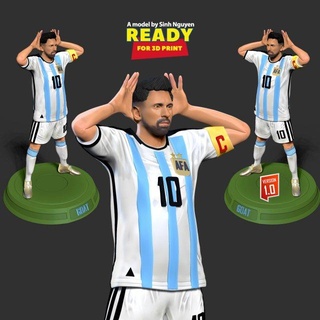 Lionel messi mundo taza 2022 3d impresión modelo hombre fútbol 3d print model - Mito3D
