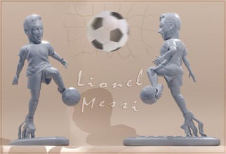 lionel 3d impresión modelo in hombre 3dexport messi jugador deporte deportista futbol 3d print model - Mito3D