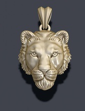 lioness pendant 3d print model in pendants 3dexport 3dm 750 apparel gold jewel jewellery jewelry king lion male nature necklace necklaces queen silver stone tiger 3d print model - Mito3D