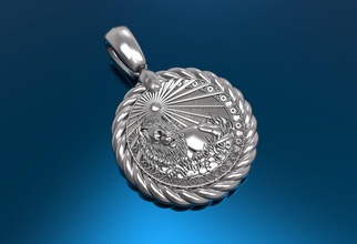 lionhoroscopes pendant 3d print model lion horoscope zodiac jewellery jeweler gold silver platinum 3d print model - Mito3D